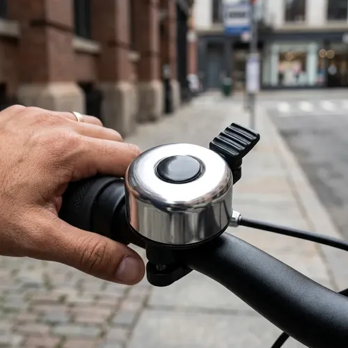 Buzina Bicicleta Detrim Alumínio Clássica Urbana Prateado - 1